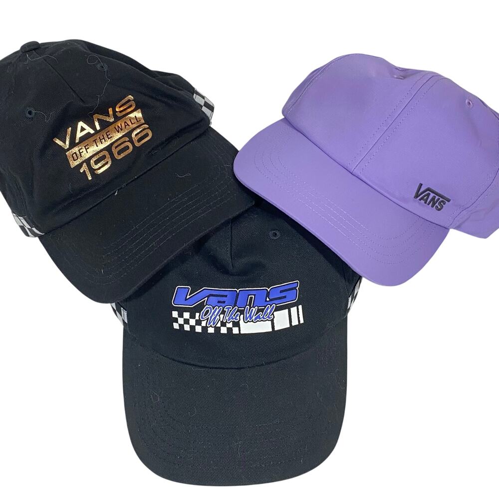 Vans • Black and Purple Logo Baseball Caps (3 Pack) • Unisex
